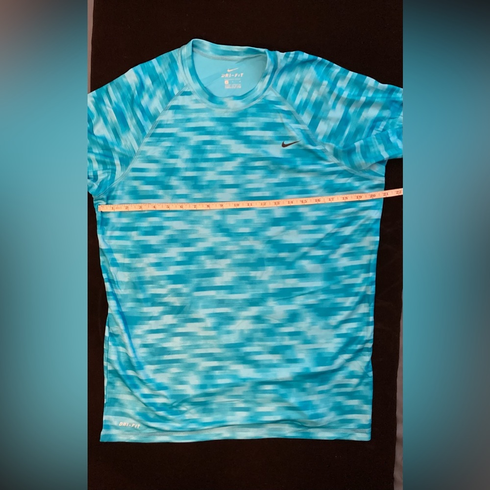 (NWOT) Nike swim athletic dri-fit shit men’s size (M) blue UPF 40+